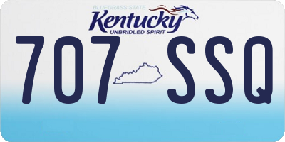 KY license plate 707SSQ