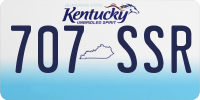 KY license plate 707SSR