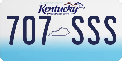 KY license plate 707SSS