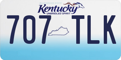 KY license plate 707TLK