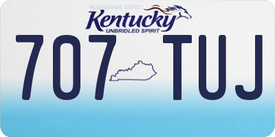 KY license plate 707TUJ