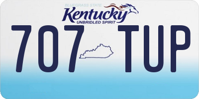 KY license plate 707TUP