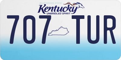 KY license plate 707TUR