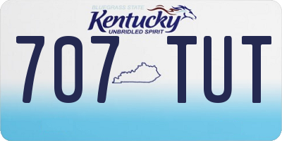 KY license plate 707TUT