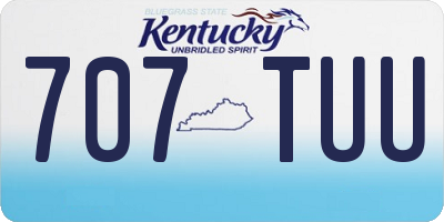 KY license plate 707TUU