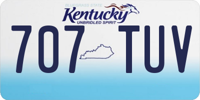KY license plate 707TUV