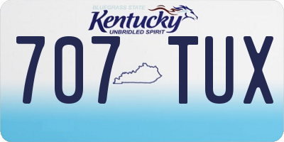 KY license plate 707TUX
