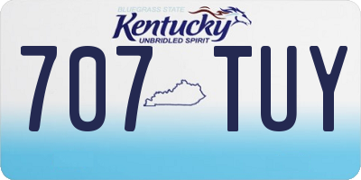 KY license plate 707TUY