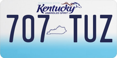 KY license plate 707TUZ