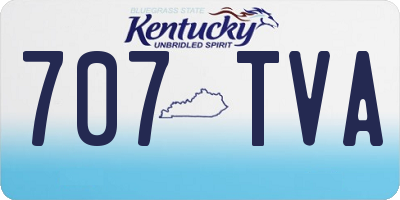 KY license plate 707TVA