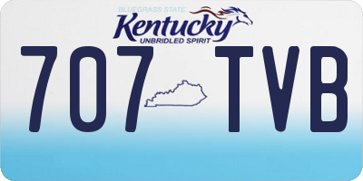 KY license plate 707TVB