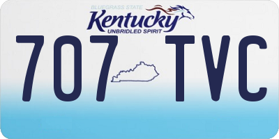 KY license plate 707TVC