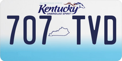 KY license plate 707TVD