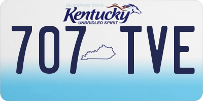 KY license plate 707TVE