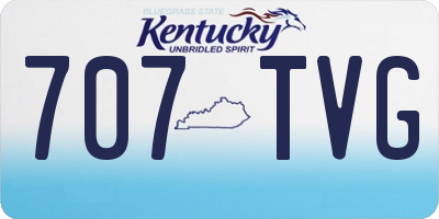 KY license plate 707TVG