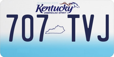 KY license plate 707TVJ