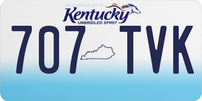KY license plate 707TVK