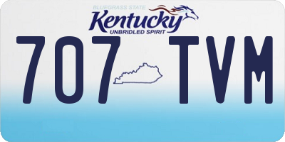 KY license plate 707TVM