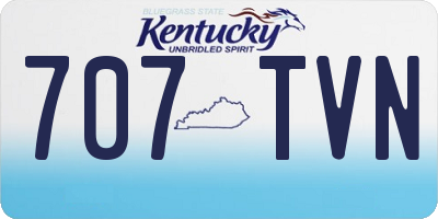 KY license plate 707TVN