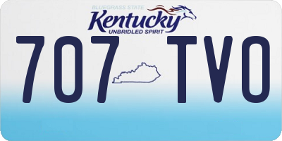 KY license plate 707TVO
