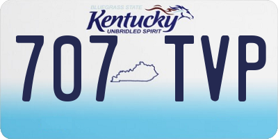 KY license plate 707TVP