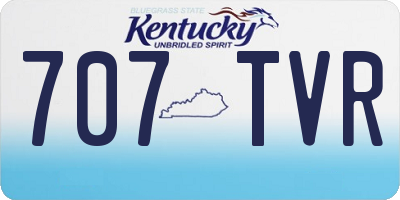 KY license plate 707TVR