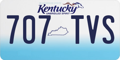 KY license plate 707TVS