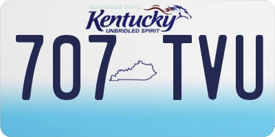 KY license plate 707TVU