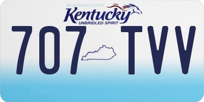 KY license plate 707TVV