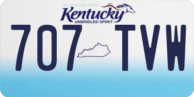 KY license plate 707TVW