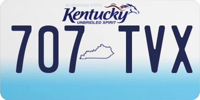 KY license plate 707TVX
