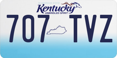 KY license plate 707TVZ