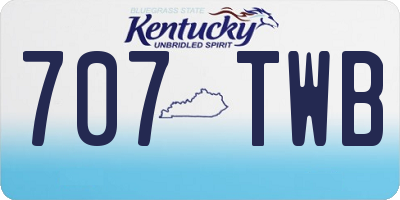 KY license plate 707TWB