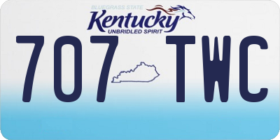 KY license plate 707TWC