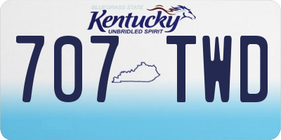 KY license plate 707TWD