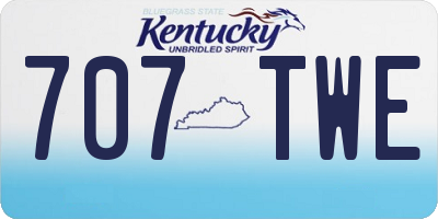 KY license plate 707TWE