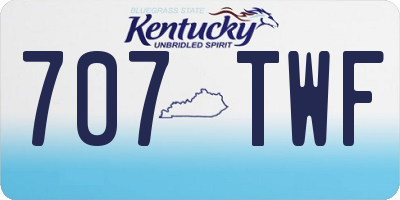 KY license plate 707TWF