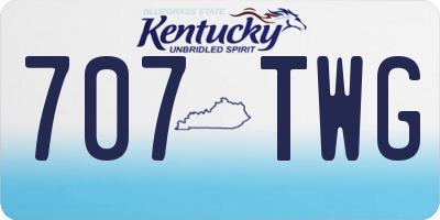 KY license plate 707TWG