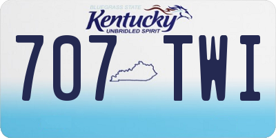 KY license plate 707TWI
