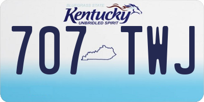 KY license plate 707TWJ