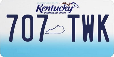 KY license plate 707TWK
