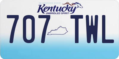 KY license plate 707TWL