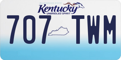 KY license plate 707TWM