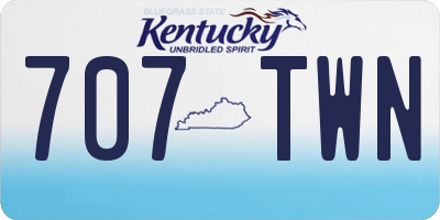 KY license plate 707TWN