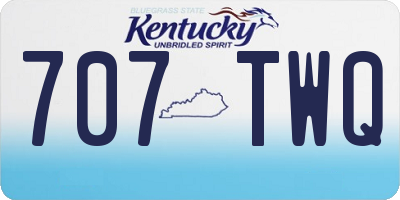KY license plate 707TWQ