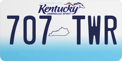 KY license plate 707TWR