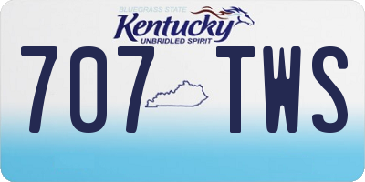 KY license plate 707TWS