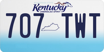 KY license plate 707TWT