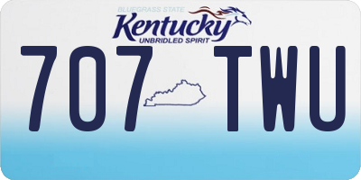 KY license plate 707TWU