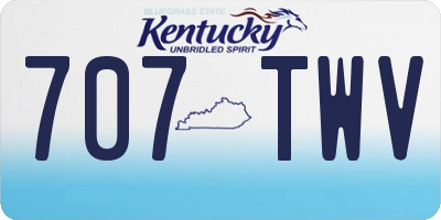 KY license plate 707TWV